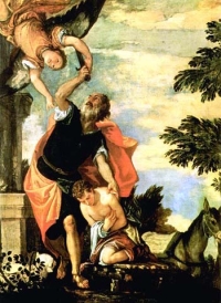 Abraham składa ofiarę z Izaaka