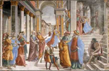 Ofiarowanie Maryi w świątyni - Domenico Ghirlandaio