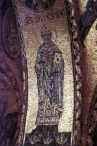 wity Sylwester I - mozaika bizantyjska