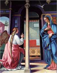Archanio Gabriel zwiastuje Maryi wol Bo